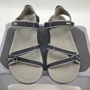 Teva Verra Sandals Womens Size 9 Black Grey Strappy Hiking Trail Water 1006263